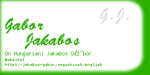 gabor jakabos business card